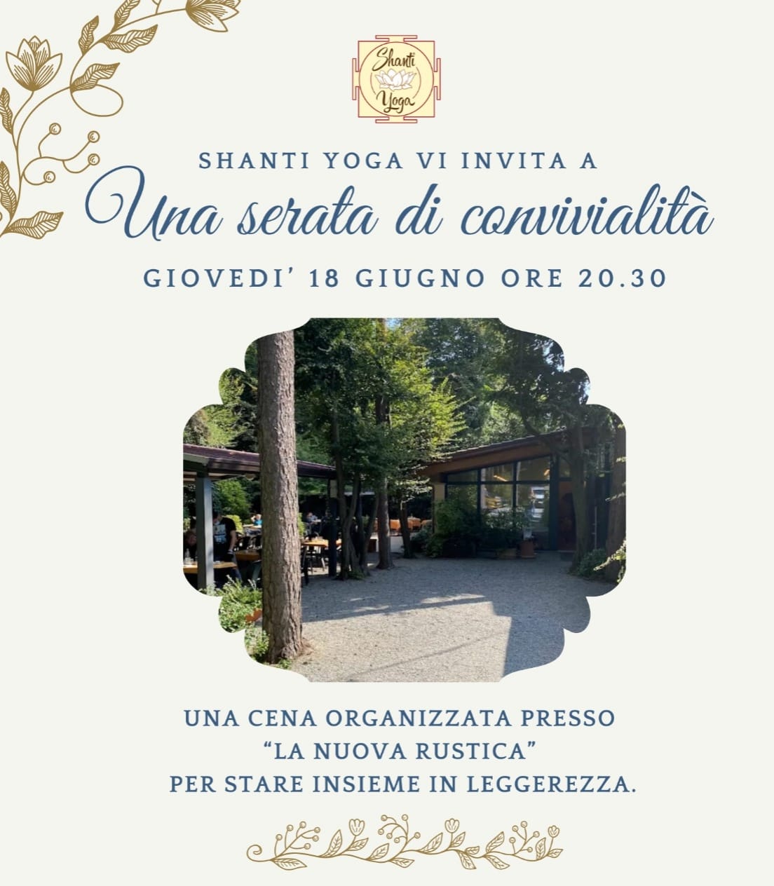 Una serata di convivialità – 18 Giugno 2026 –